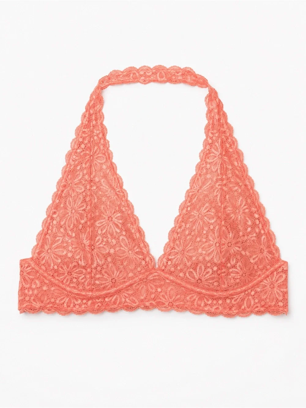 Anthropologie Lace Floral Peach Bra